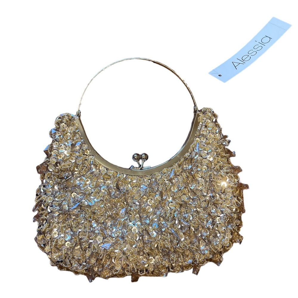 Alessia gold beaded bag